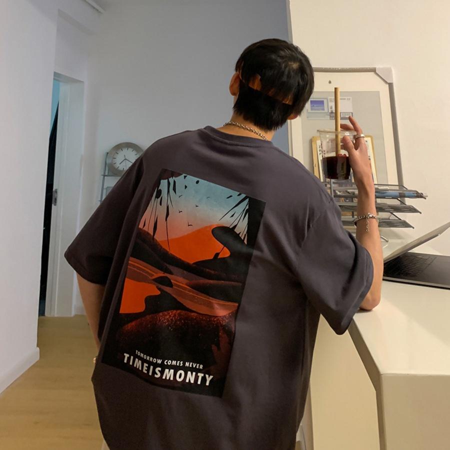 Áo thun unisex MonsterX TIME phông tay lỡ nam nữ form rộng Oversize 3 màu