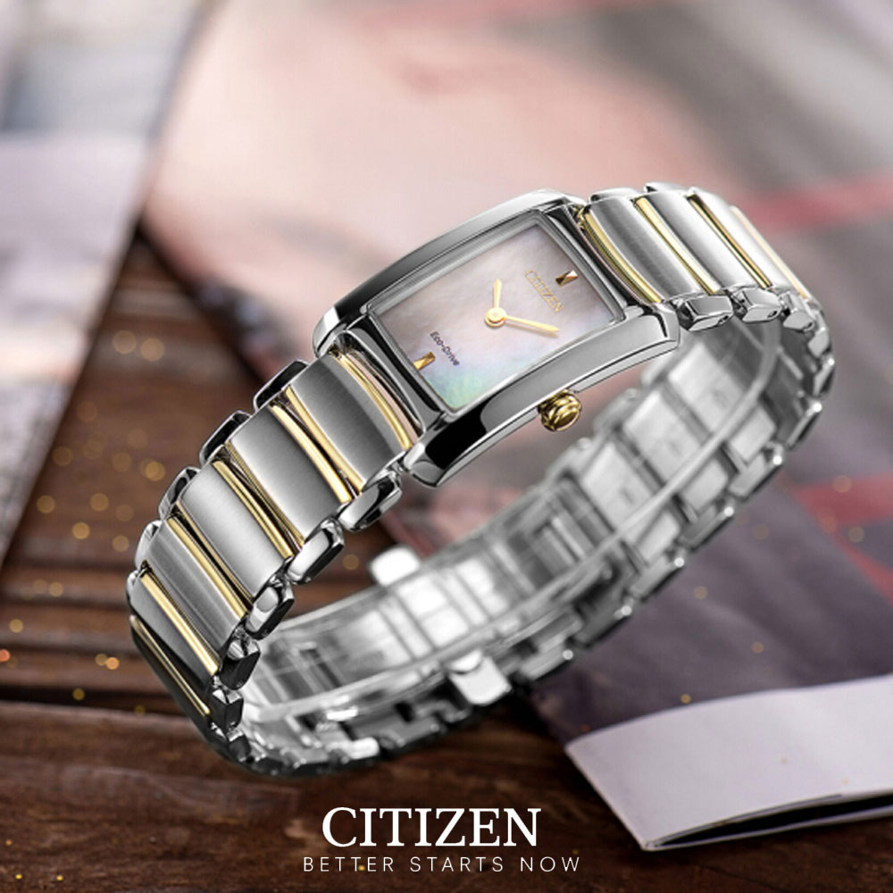 Đồng Hồ Nữ Citizen Dây Thép Không Gỉ EG2975-50D - Mặt Xà Cừ (Sapphire)