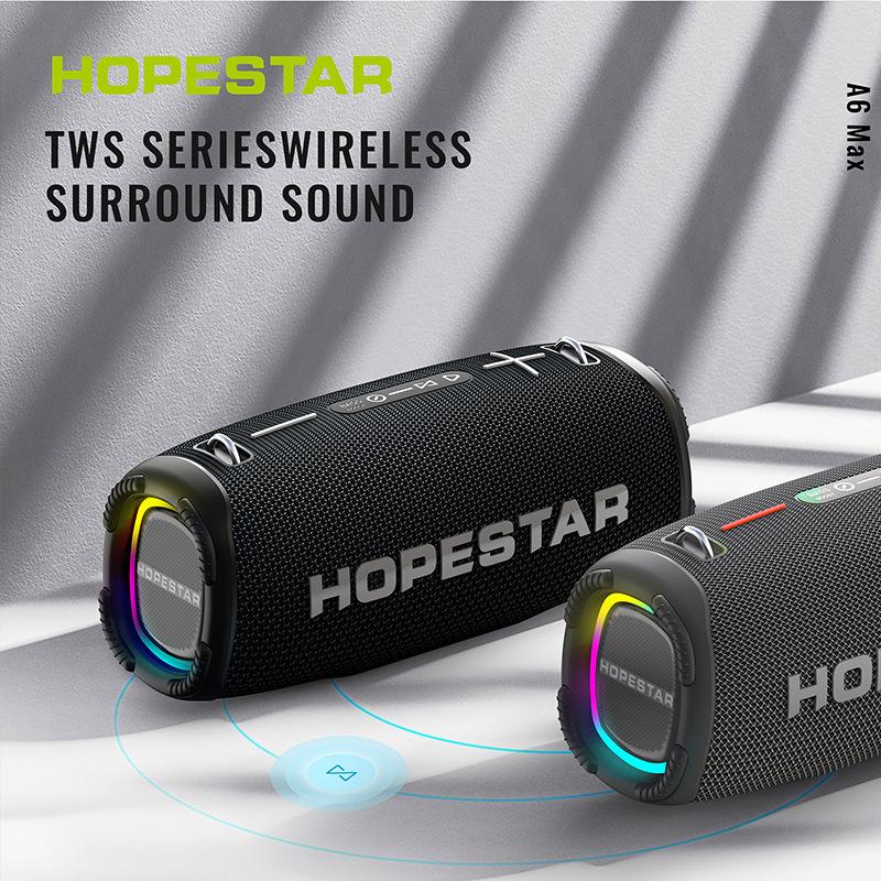 Hopestar 120W loa Bluetooth không thấm nước ngoài trời RGB Hiệu ứng Home Party Karaoke Subwofer Caixa de Som A6 Max Max Color: grey