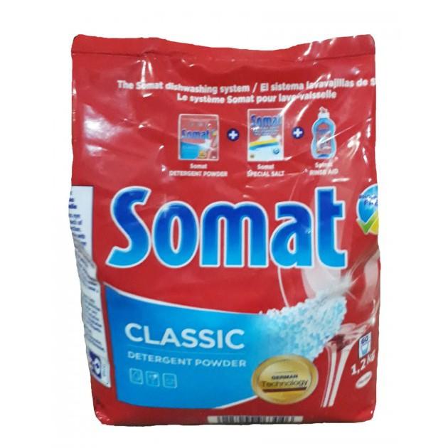 Combo bột rửa bát somat 1,2 kg nuớc làm bóng Somat 500ml và hộp muối somat 1.2 kg