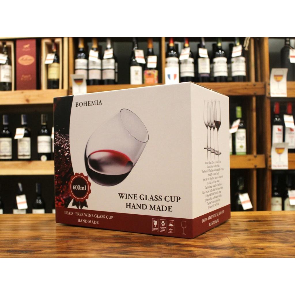 Bộ 6 ly rượu vang pha lê cao cấp dung tích 600 ml