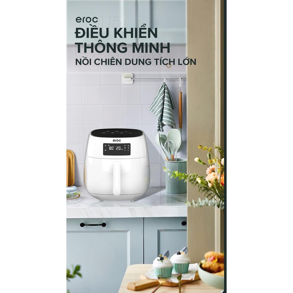 Nồi Chiên Không Dầu Điện Tử Eroc V-D1 Chống Dính 5.5L Màn Hình Cảm Ứng Chạm - Hàng Chính Hãng