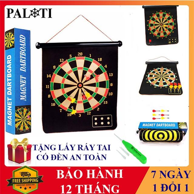 ️FREE SHIP️Bảng Phi Tiêu Nam Châm 15 Inch 2 Mặt (6 Phi Tiêu) Tặng Lấy Ráy Tai Có Đèn An Toàn