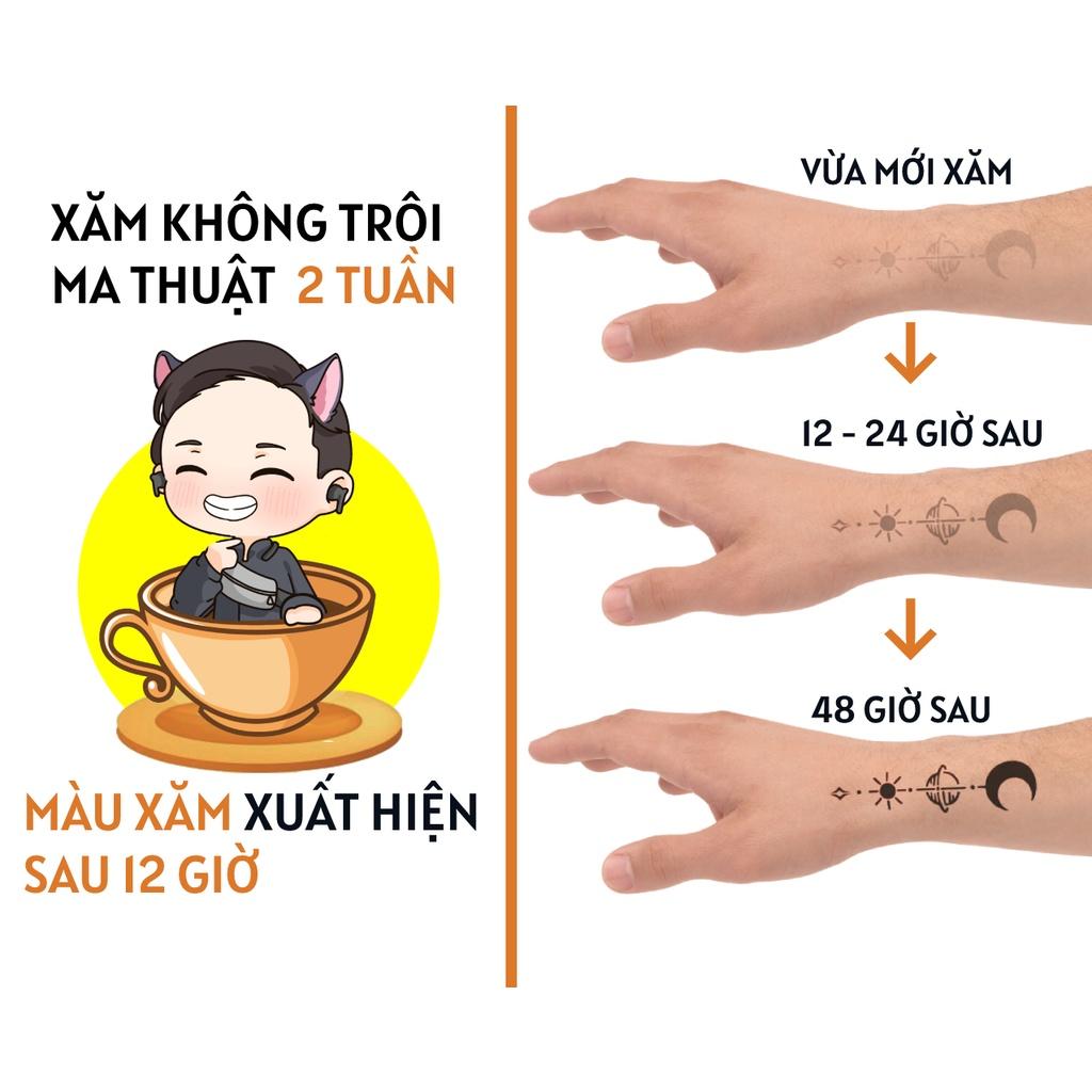 Hình xăm không trôi đôi cánh thiên thần vương miện, 4 hình, Hình xăm ma thuật, Xăm giống Inkaholic