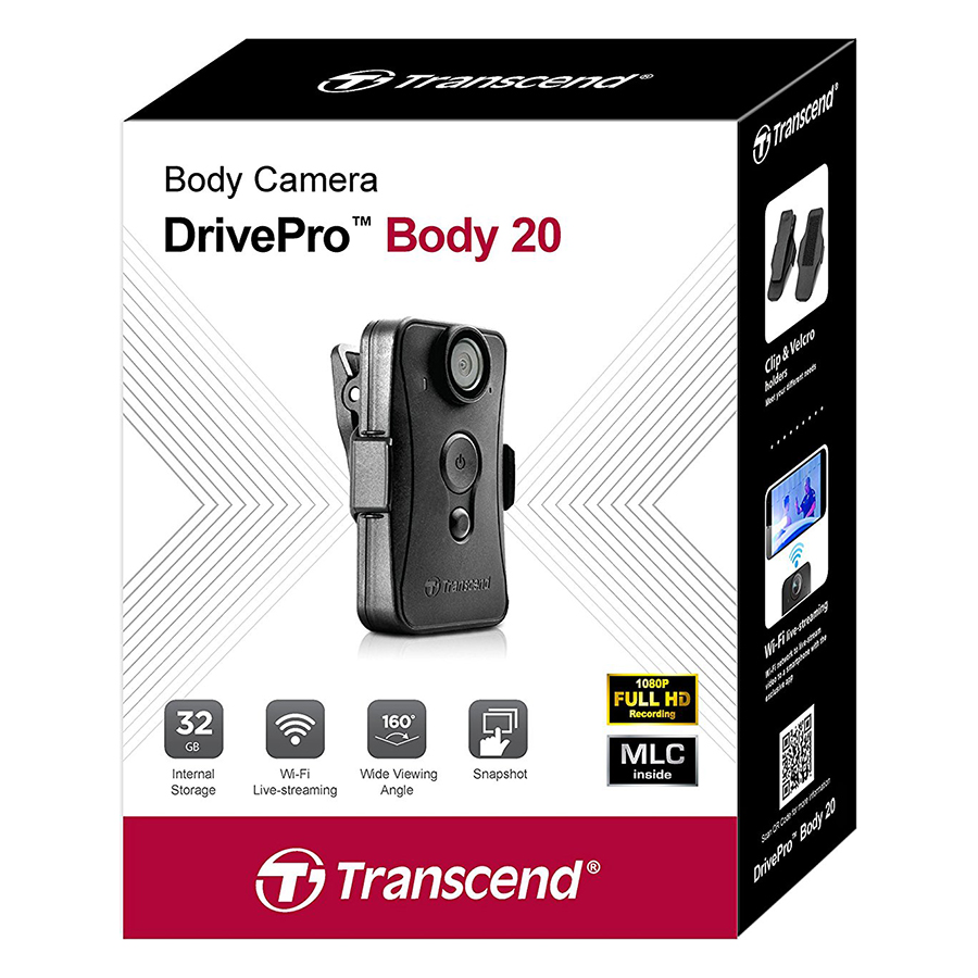 Camera hành trình Transcend DrivePro Body 20 TS32GDPB20A - 32GB