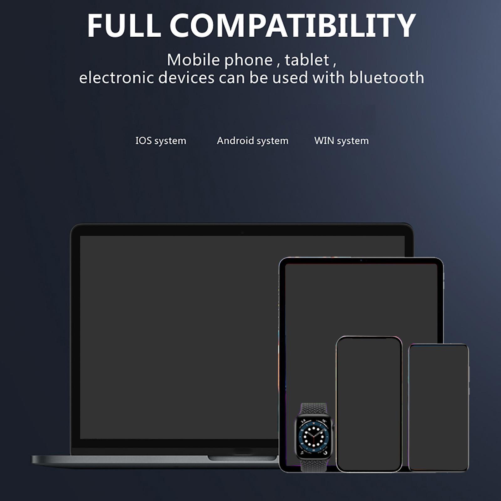 Bluetooth Headsets V5.0 Noise Cancelling with Mic Earphone for Office Music Gym Running