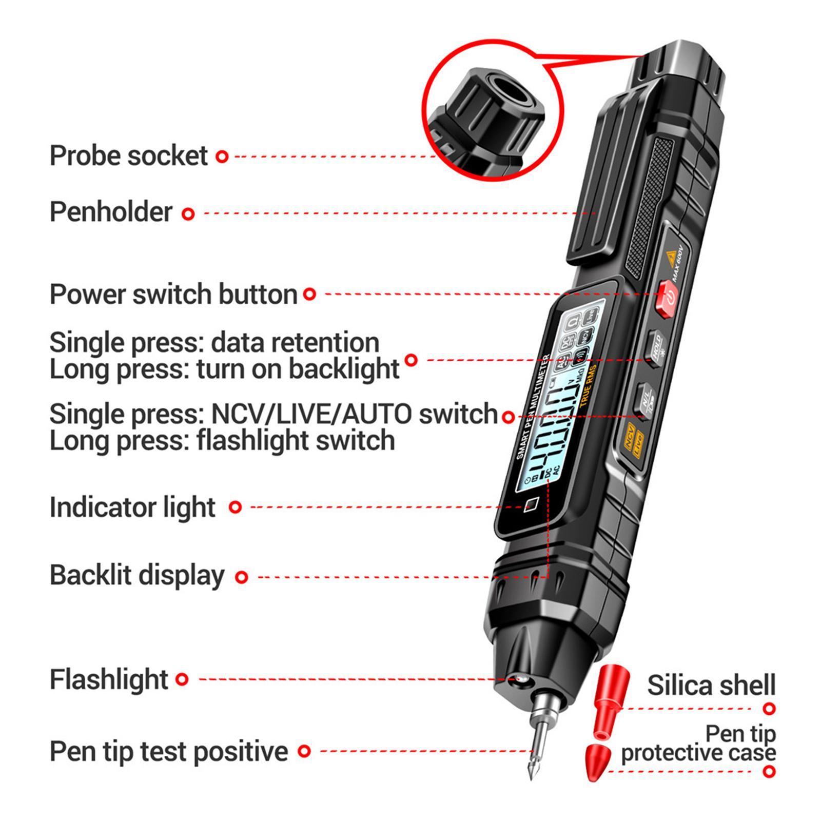 Digital Multimeter Tester Voltage  Multimeter Sound Light Alarm Automatic Shutdown Electrical Voltmeter Tester Voltage