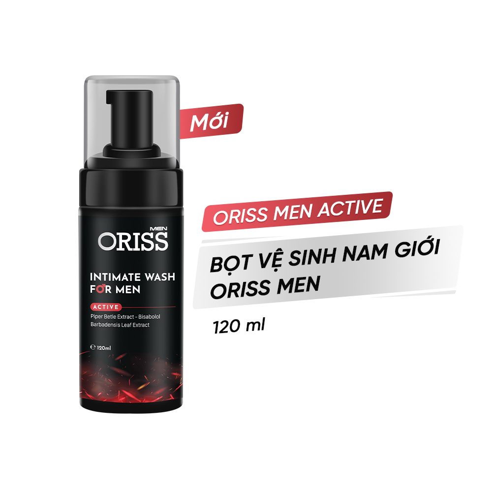 Hình ảnh Dung Dịch Vệ Sinh Chuyên Biệt Cho Nam Dạng Bọt Oriss Men Active - 120ml/chai