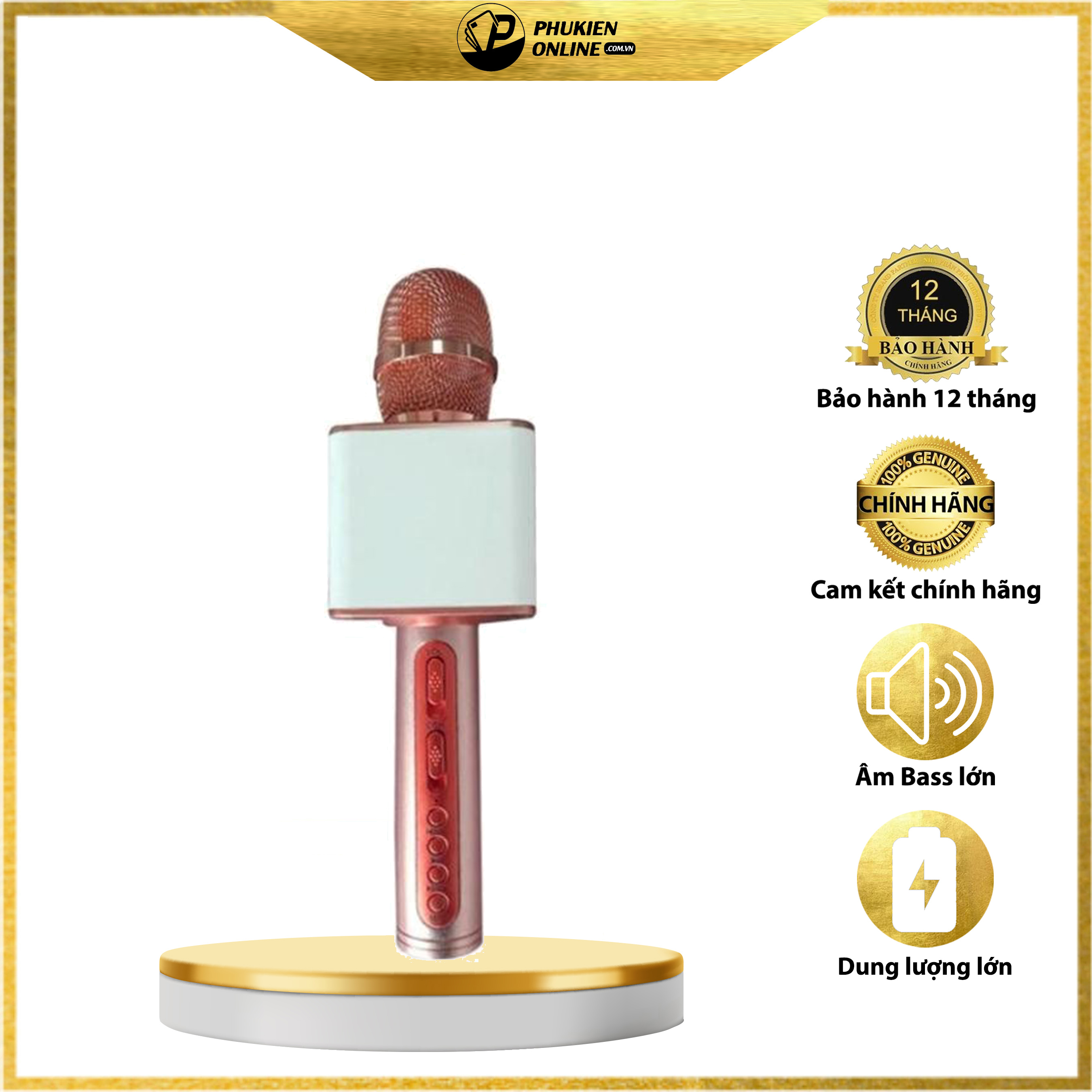 Micro Karaoke Bluetooth FLOVEME SD 08 - Pin 2600mah  - Âm thanh chân thật, loa to, bass chuẩn - Kết nối không dây - Hỗ trợ hệ điều hành: Android , iOS - Hàng chính hãng