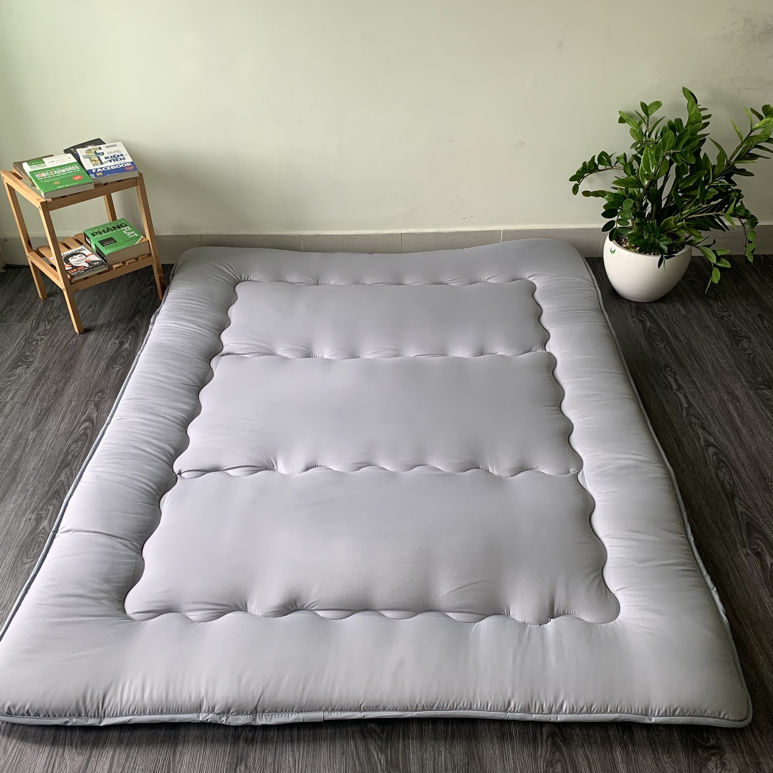 Nệm Trải Sàn Bông Gòn Gấp Gọn, Đêm Văn Phòng Tiện Lợi Size 1m x 2m; 1,4m x 2m; 1,6m x 2m