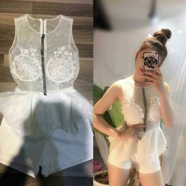 Jump ngắn sát nách lưới cườm sexy