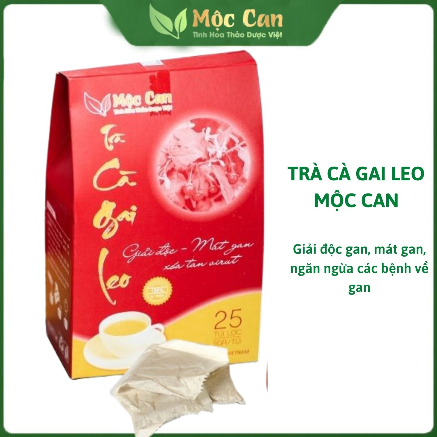 Combo 3 Hộp Trà Cà Gai Leo Mộc Can - Trà Túi Lọc Cà Gai Leo Giải Độc Mát Gan 25 Túi Lọc