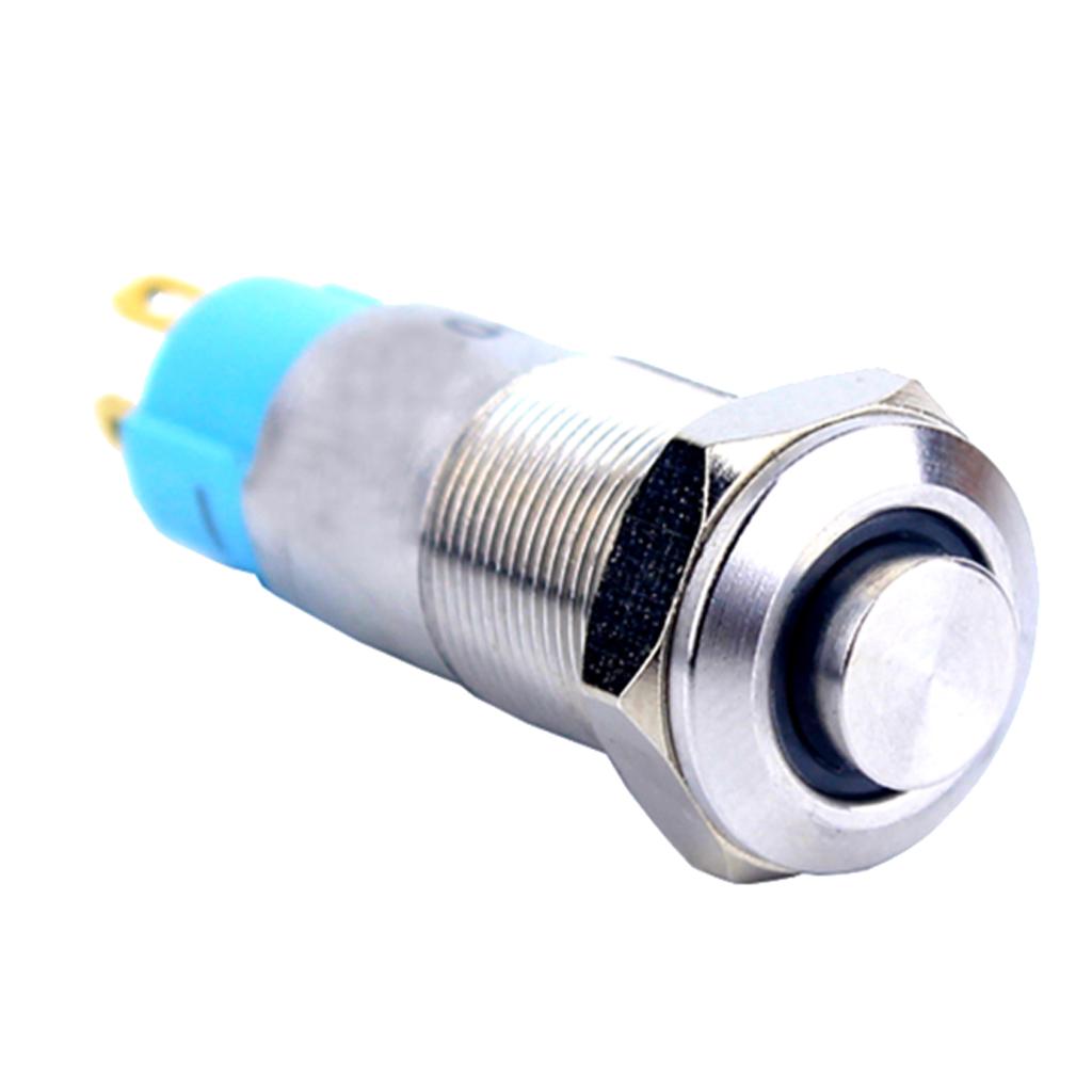 10mm Blue LED Car Auto Self-locking Push Button Power Switch IP67 Waterproof
