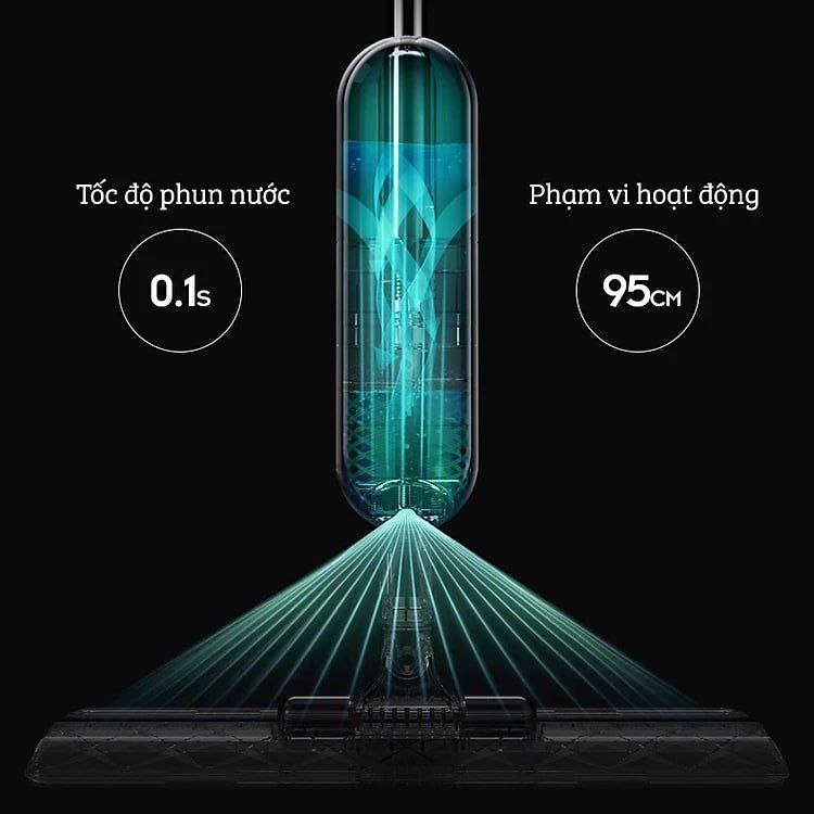 Cây lau nhà phun sương thông minh 2 trong 1, đầu xoay 360 độ tiện lợi
