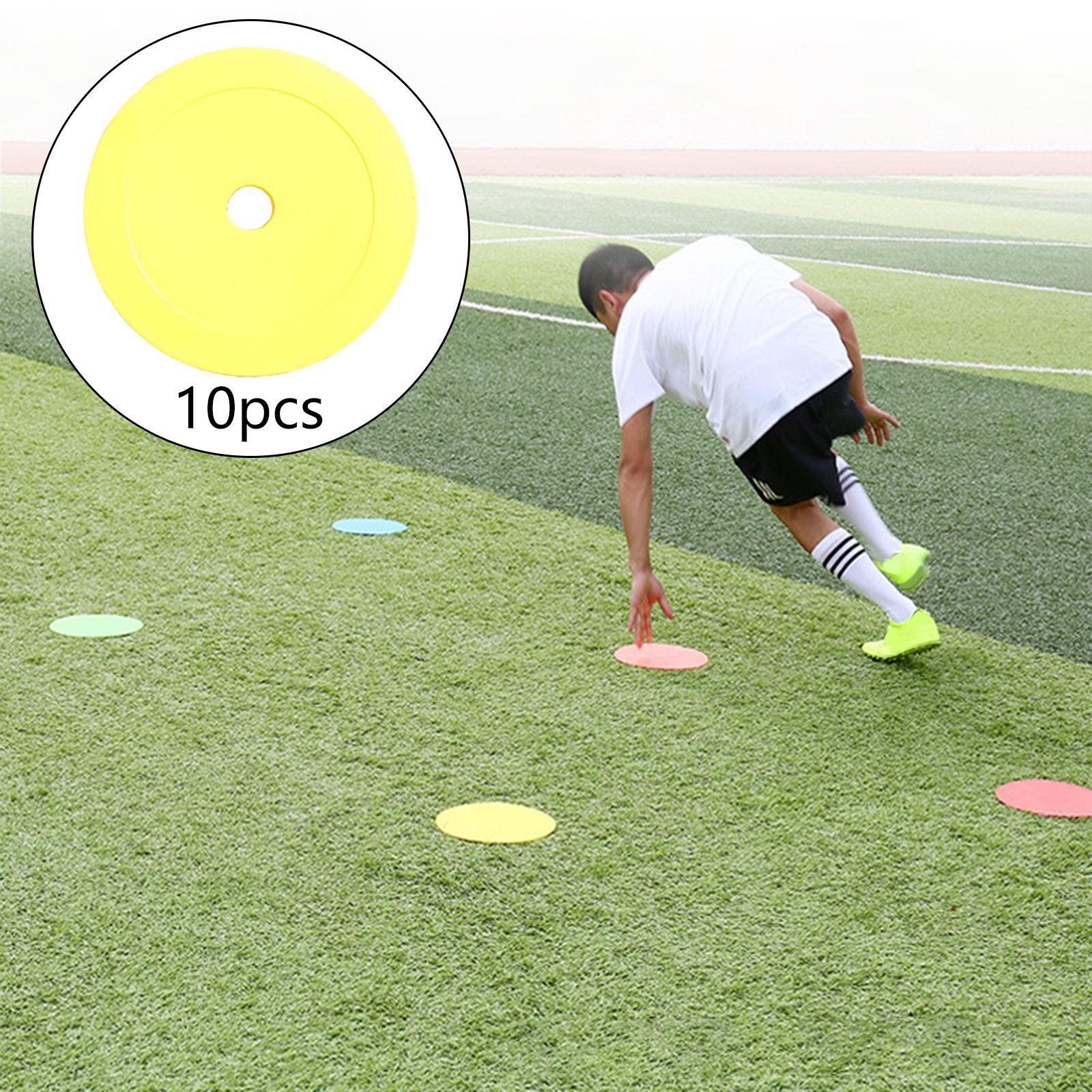 10Pcs Flat Cones Non Slip Training Spot Markers for Boxing Baseball Soccer
