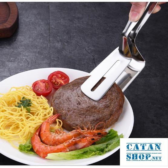 Kẹp inox gắp đồ ăn, xẻng gắp đồ chiên nướng,gắp đồ nóng như bít tết, kẹp thực phẩm bằng inox bền đẹp