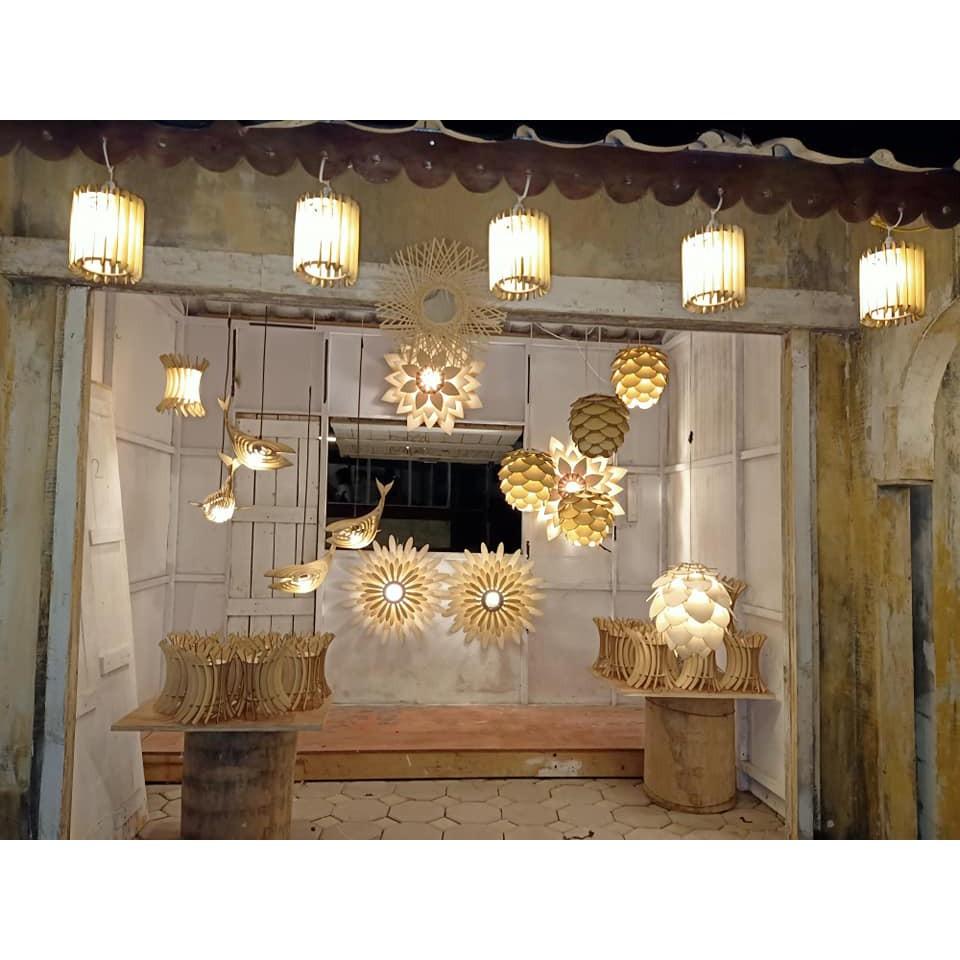 Đèn gỗ DIY trang trí x 10 quả sỉ lẻ giá rẻ