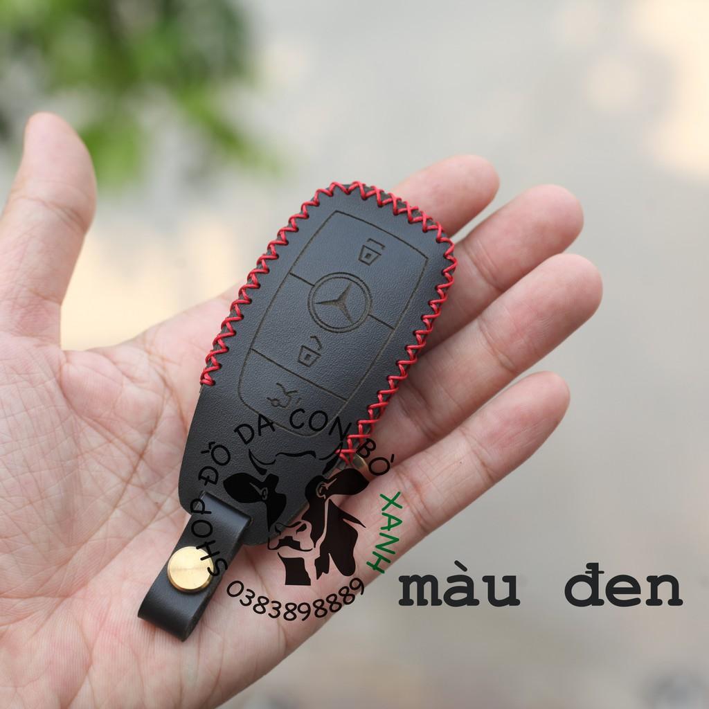 Bao da dành cho chìa khoá Mercedes handmade da thật, Bao da dành cho chìa khoá Mec 002