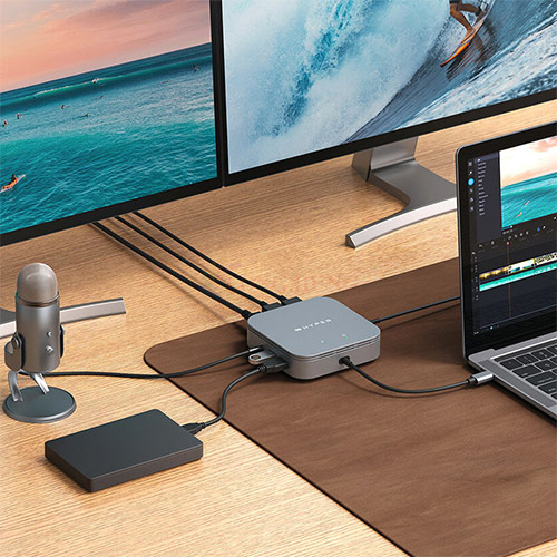 Cổng chuyển đổi HyperDrive 7-in-1 USB-C Thunderbolt 3 Mobile Dock Hub HDTB3TD - Hàng chính hãng