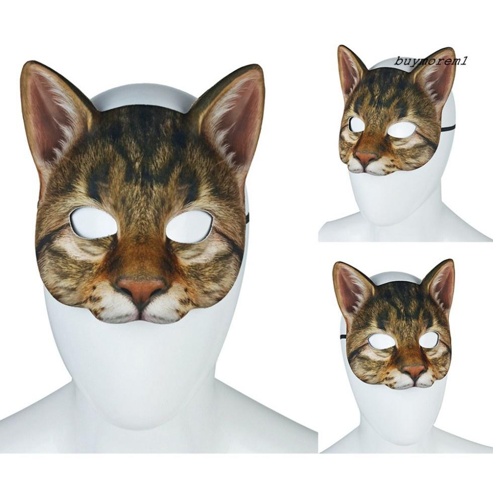 Mặt nạ mèo trung thu hot tik tok 3D hoá trang nửa mặt halloween