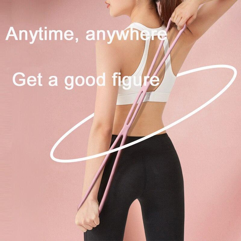 Bazi Yoga Belt Gym Equipment Stretching Muscle Training Open Shoulders Beautiful Back Stretching Fitness Belt Exercise At Home