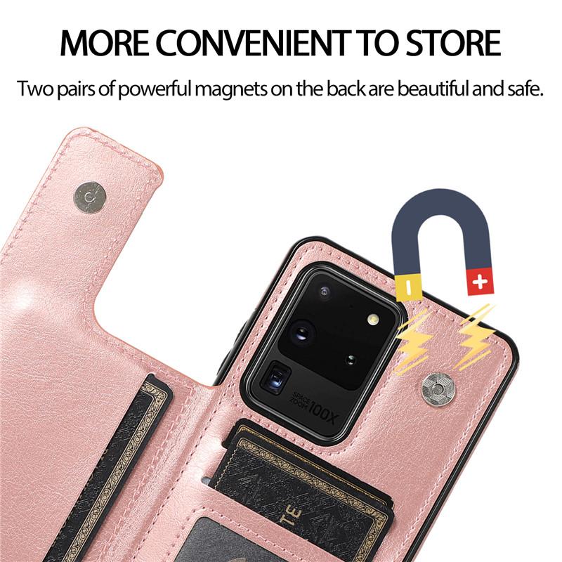 Bao da điện thoại có ngăn ví bảo vệ toàn diện cho Samsung Galaxy S7 Edge S8 Plus S9 Plus S10