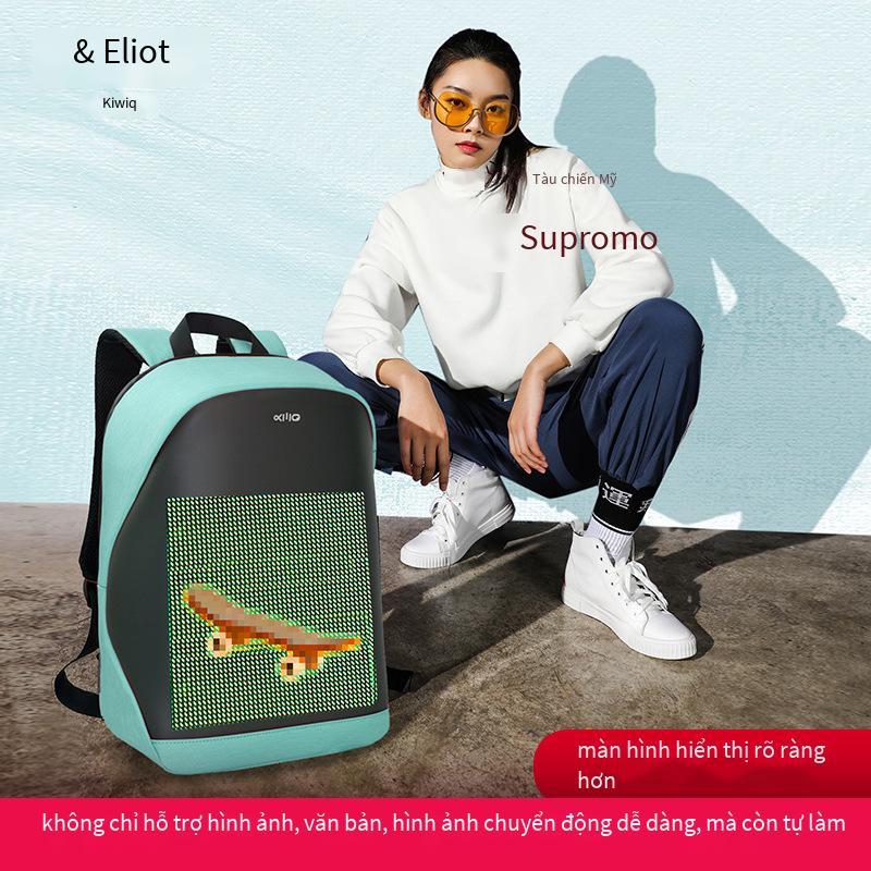Giá ưu đãi Ba lô led thông minh KWQ Kaweiqi phát sáng màn hình hiển thị điện tử quảng cáo rung ba lô lái xe Didi