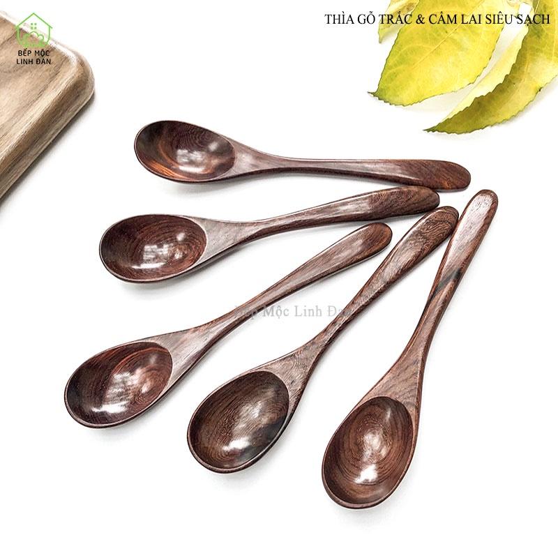 Thìa ăn dặm gỗ Trắc/Cẩm Việt Nam không hóa chất độc hại 01 chiếc 15cm