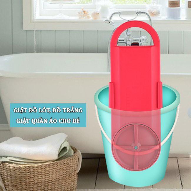 (Tặng bột giặt) Máy giặt mini tại xô Happy Washing HW-150W giặt 3kg đồ cho bé giặt quần áo trắng đồ lót và cho sinh viên