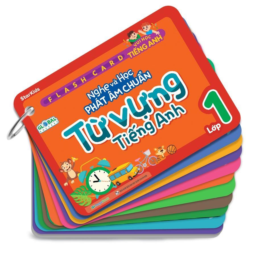 Sách Flashcard - Vui Học Tiếng Anh - Nghe Và Học Phát Âm Chuẩn Từ Vựng Tiếng Anh Lớp 1 - Megabook