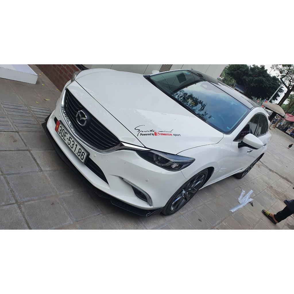 Lip Trước,Cản Trước Thể Thao Mazda 6 Nhựa ABS Cao Cấp Chống Va Đập Tốt Phía Dưới Có Gân Tăng Cứng