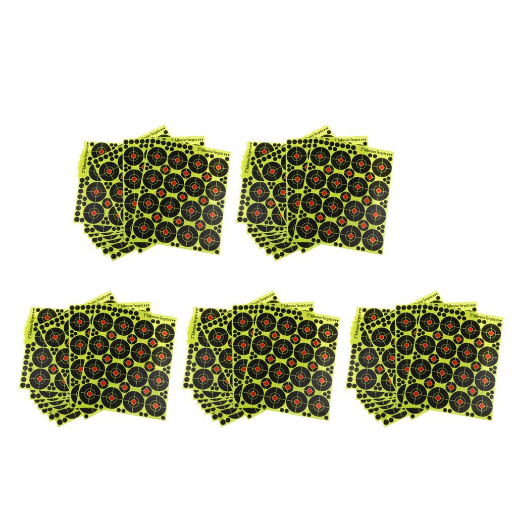 5x 160pcs Targets Reactive Splatter Dia. 5cm Adhesive Paper Target