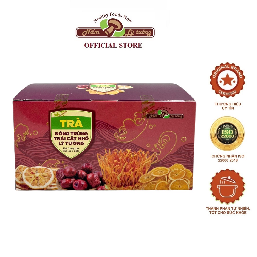 Trà đông trùng trái cây khô Lý tưởng 120g