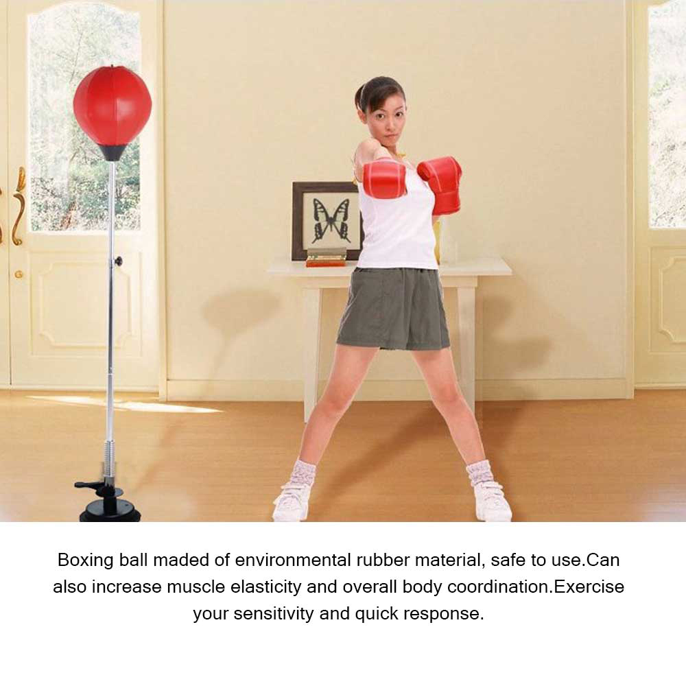 Bóng đấm bốc, luyện tập phản xạ môn boxing, quyền anh, cao su thân thiện môi trường, có đế tiện di chuyển