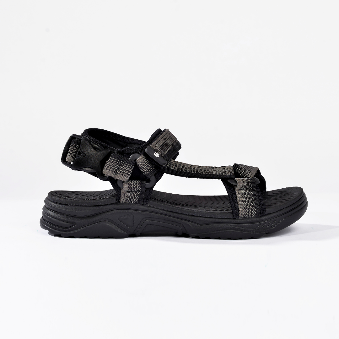 Giày Sandal Nam The Bily  Quai Chéo - Xám Thổ Cẩm BL01XTC