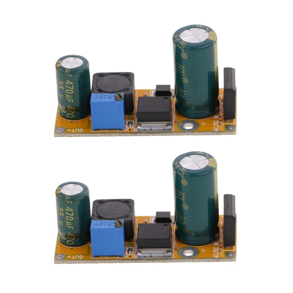 2Pcs AC 24V To DC 12V  Adjustable Step Down Power Converter Module