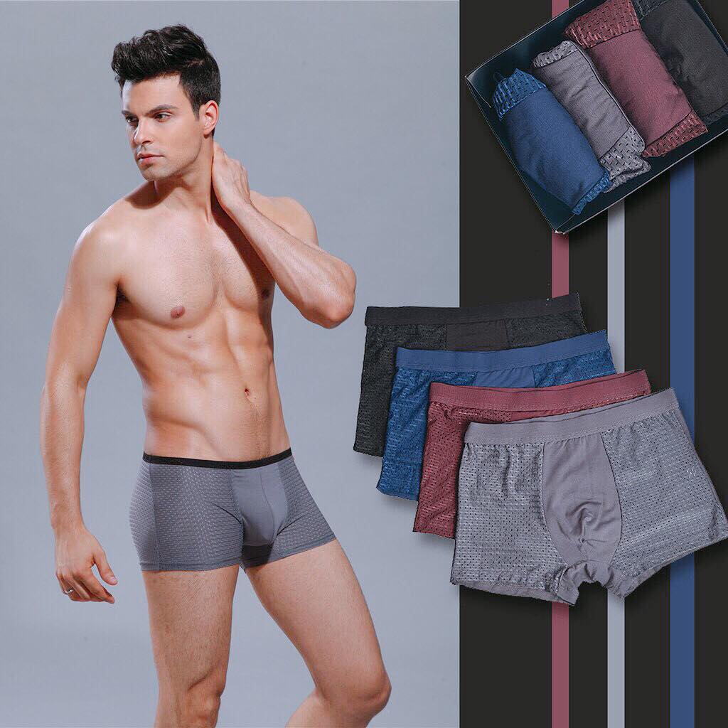 Combo 4 Quần Sịp Nam Thông Hơi Bateno Cao Cấp