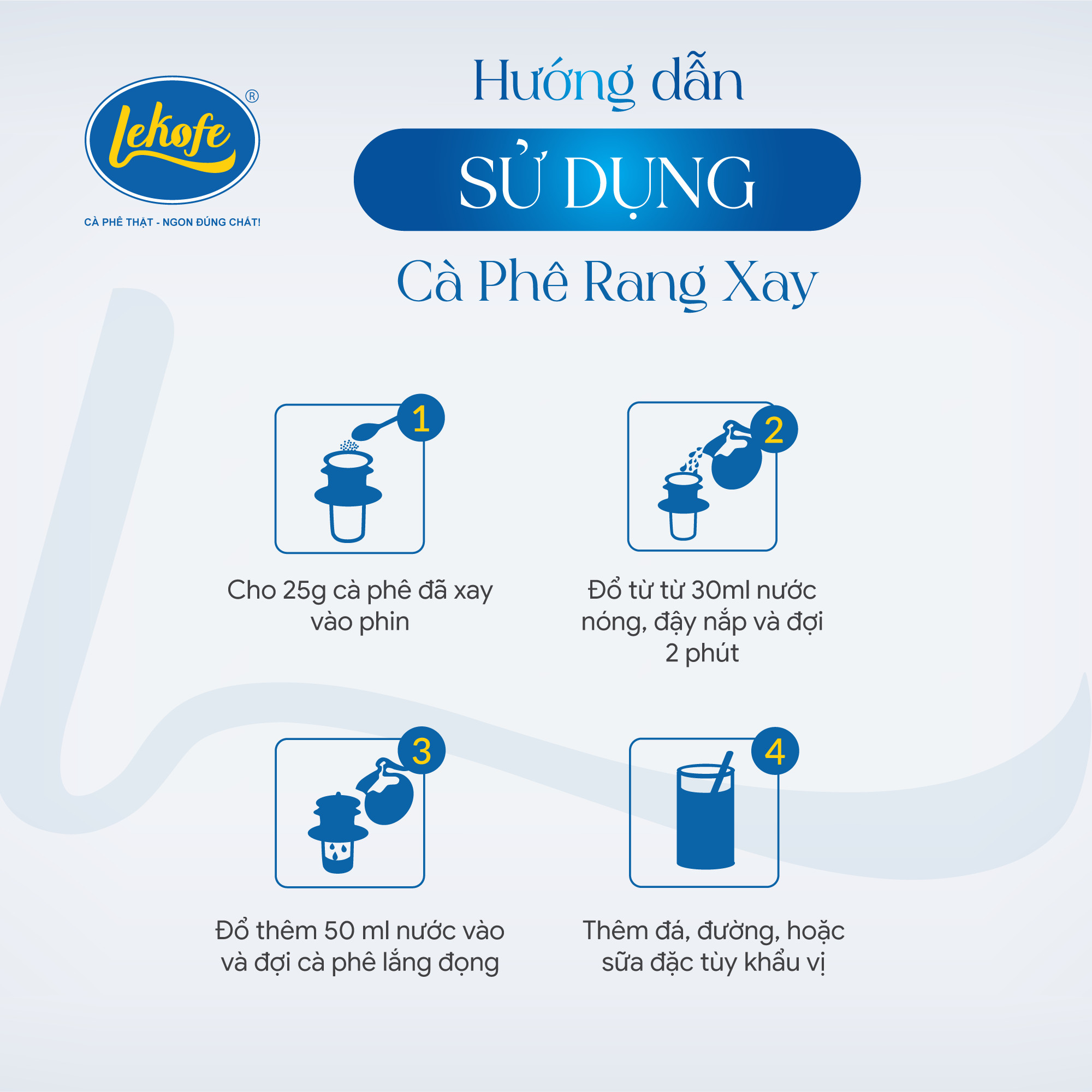 Cà phê rang xay Đặc Biệt Lekofe 80% Robusta 20% Arabica Đắng đậm chua nhẹ Túi 250g