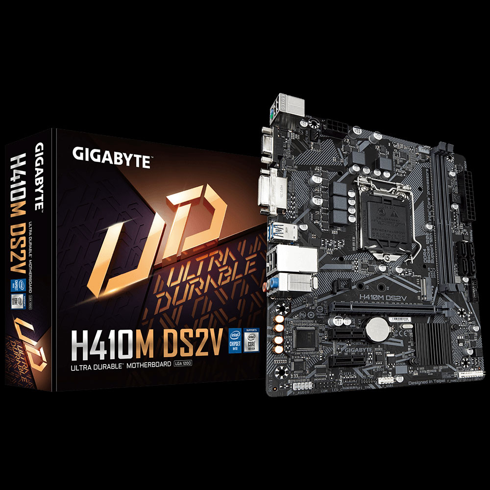 Bo Mạch Chủ Mainboard GIGABYTE H410M DS2V LGA 1200 cho Intel Gen 10 Comet Lake - Hàng Chính Hãng