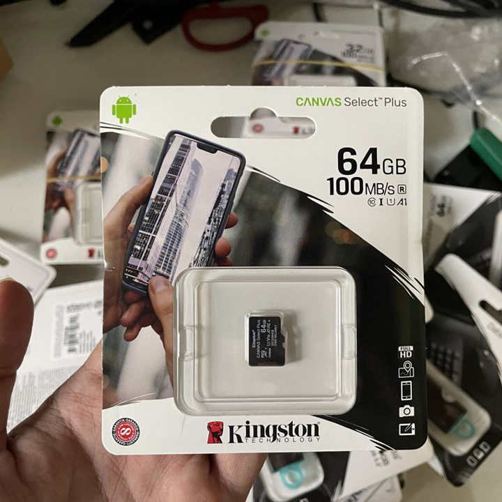 Thẻ Nhớ Kingston 64GB Micro SD Class 10 SDCS2/64GBSP hàng chính hãng