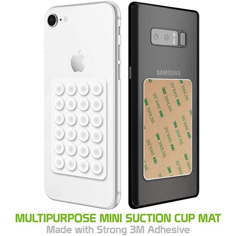 Set 5 Đệm Silicone Hai Mặt Có Giác Hút Gắn Điện Thoại Dài 3M