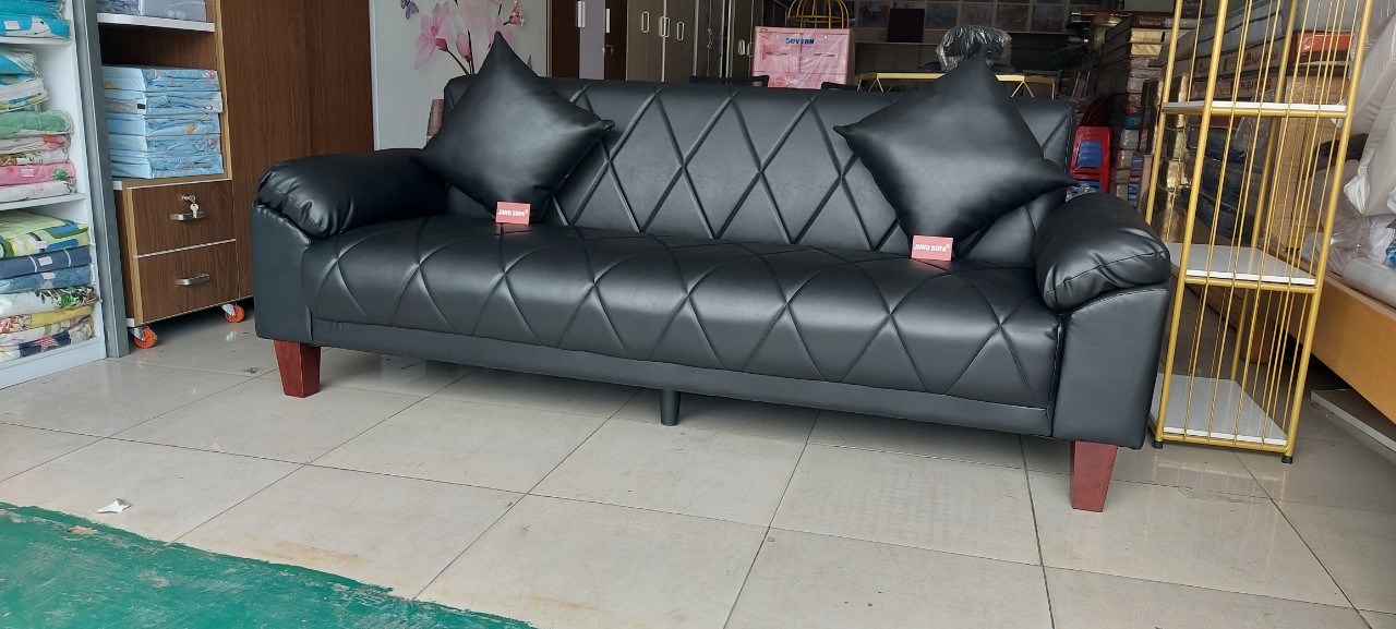 Sofa băng Japan Tundo 2m1 tặng 2 đôn, 2 gối và bàn trà Kim cương.