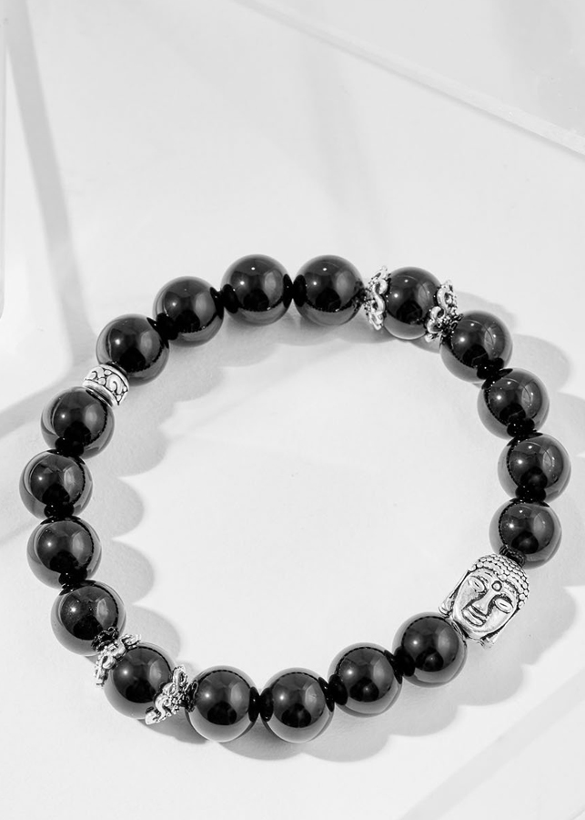 Vòng tay đá thiên thạch charm Phật