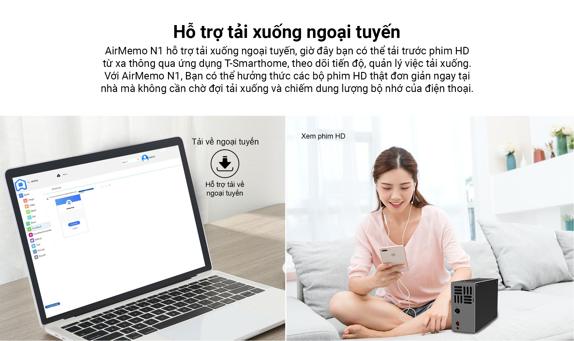 Thiết bị lưu trữ dữ liệu - AirMemo N1 - HÀNG CHÍNH HÃNG