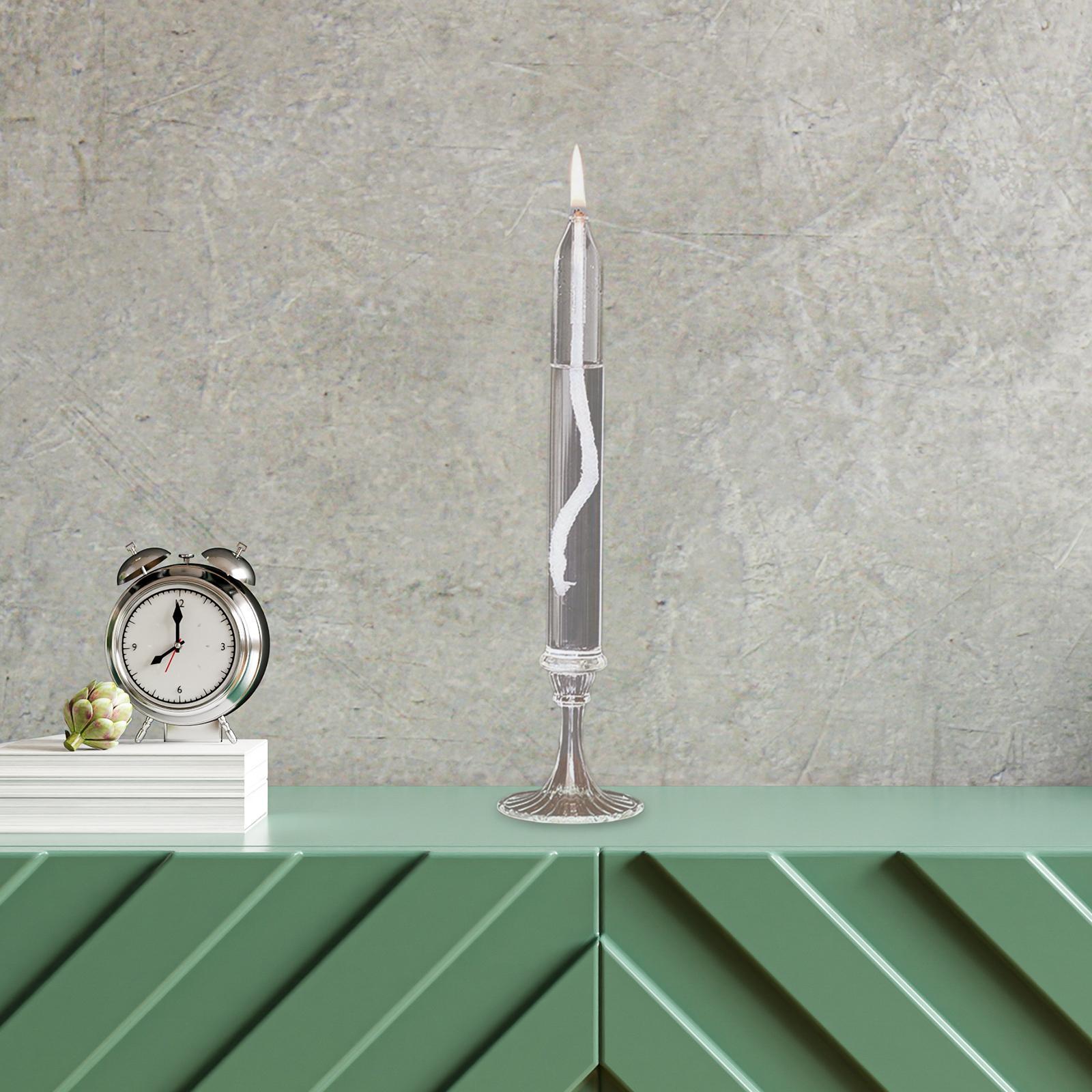 Portable Glass Oil Lamp Reusable Clear Light for Photo Props Collection