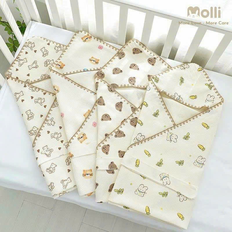 Choàng ủ xô 3 lớp Molli - Kèm đai