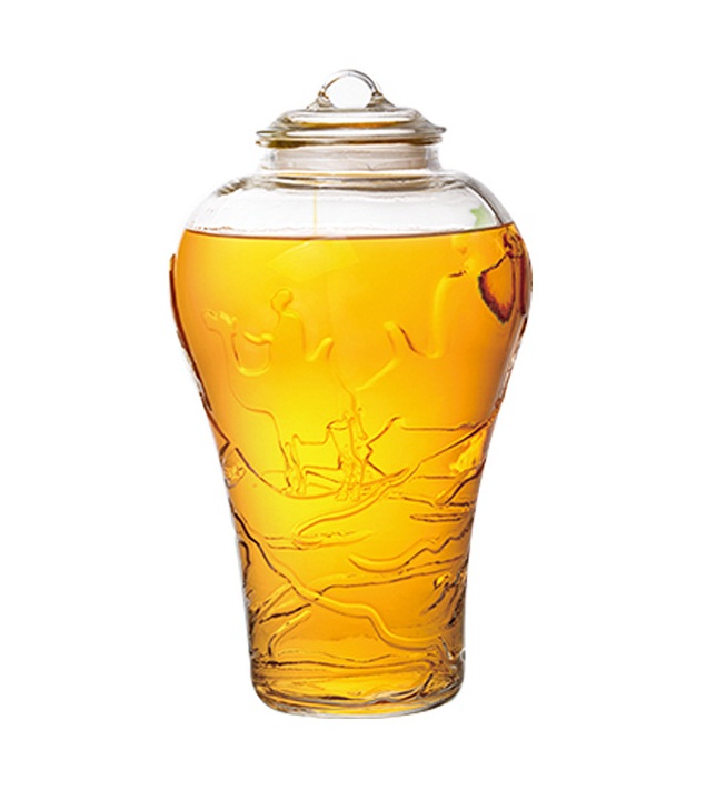 Bình Ngâm Rượu Sâm Thủy Tinh Họa Tiết Con Lạc Đà
