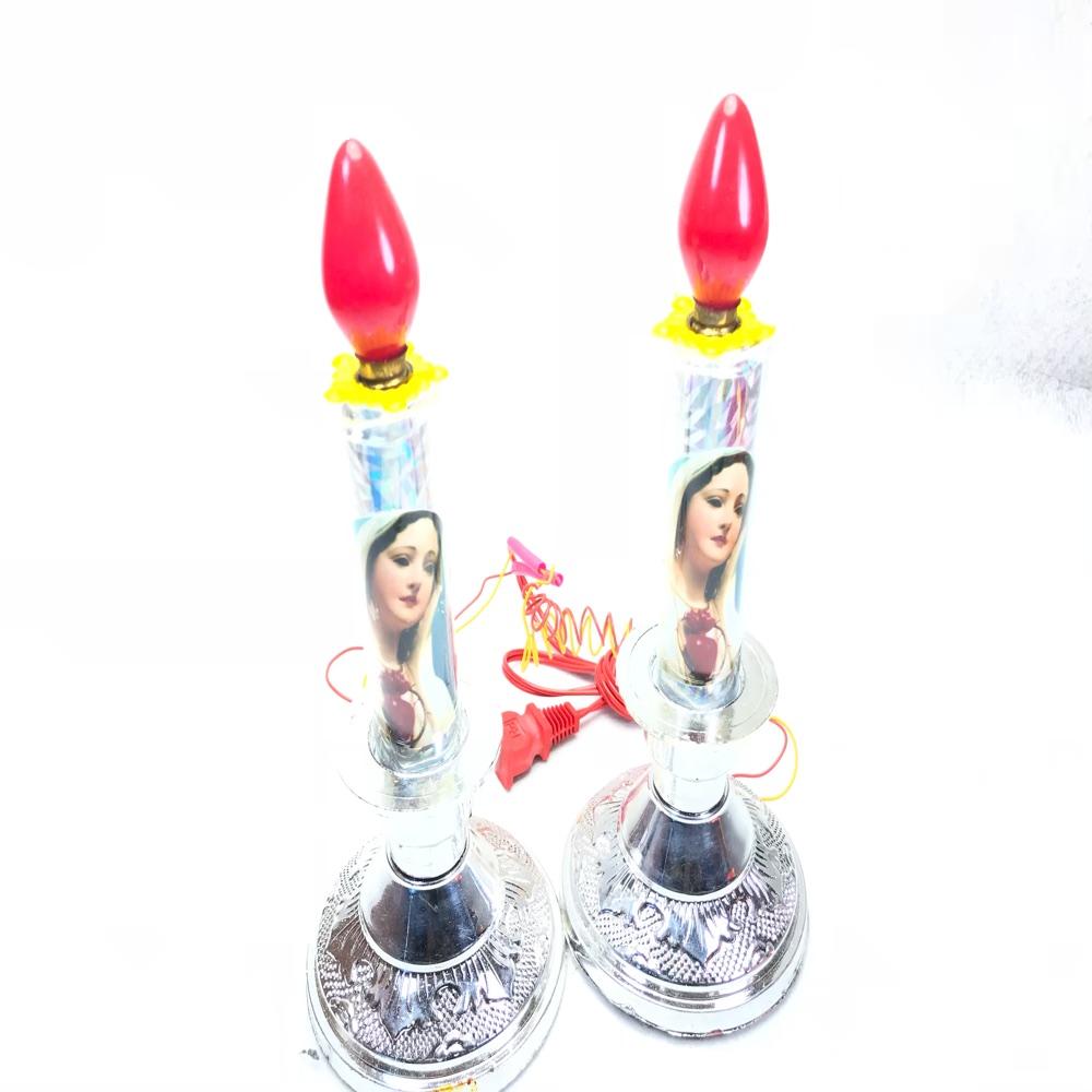Đèn bàn thờ hình nến Thiên Chúa cực đẹp