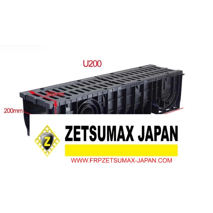 Rãnh Thoát Nước, Cống Thoát Nước Zetsumax -Japan Nhựa Hdpe Độ Bền Cao Chống Ăn Mòn Kích Thước (R)100 x (C)150 x (D)1000m