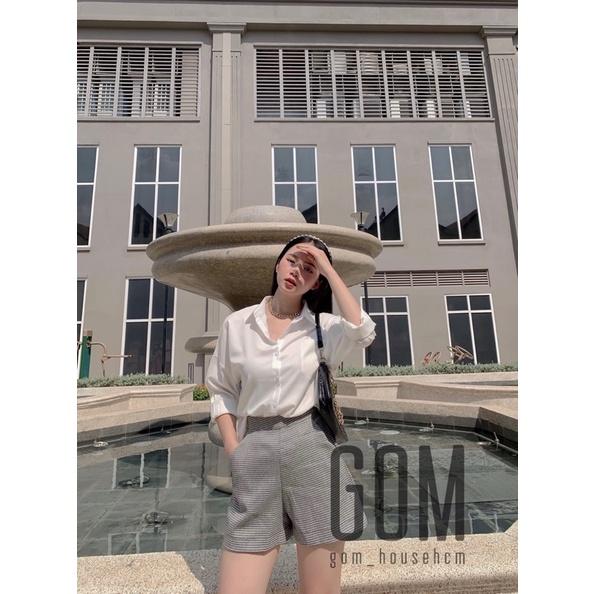 Short caro nẹp viền (Ảnh shop chụp)